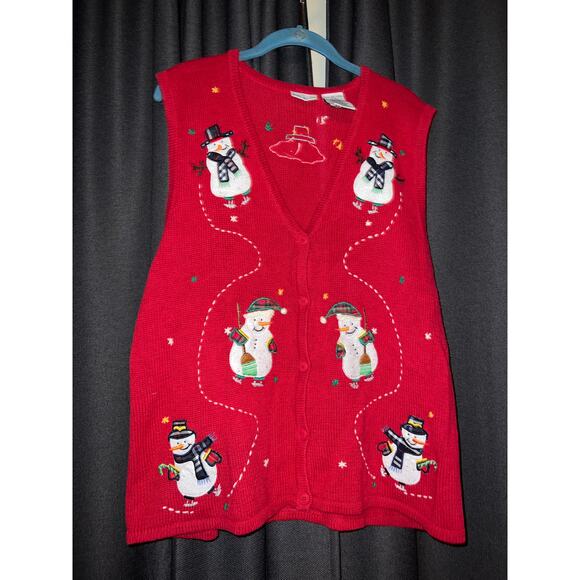 Ugly Christmas Sweater Vest Xmas Size XL - Picture 1 of 3